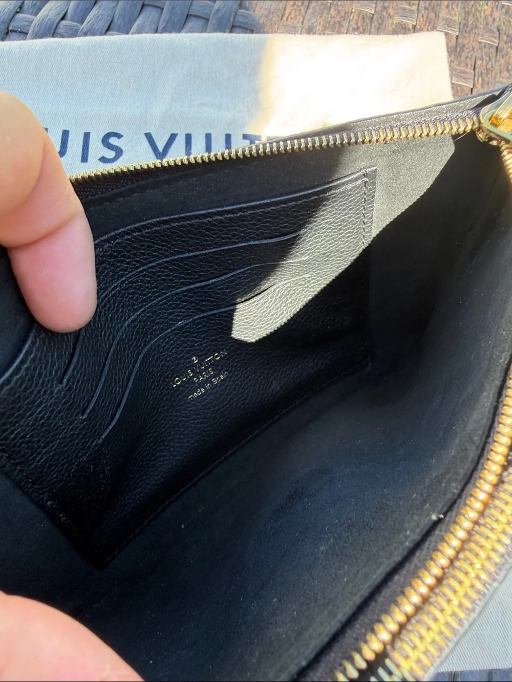 NWOT Louis Vuitton Empreinte Double Zip Pochette - Picture 9 of 9